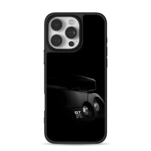 Black GTR sports car rear logo iPhone 16 Pro Max Black Case