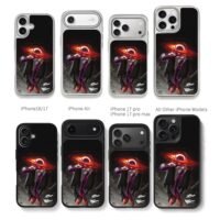 Black hole head cyber spaceman Chris Brown Phone Case Black Electroplated Silver For Iphone 11 To 17