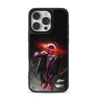 Black hole head cyber spaceman iPhone 16 Pro Max Black Case