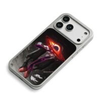 Black hole head cyber spaceman iPhone 17 Pro Max Electroplated Silver Case2