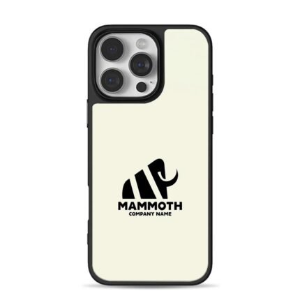 Black mammoth logo Mammoth company iPhone 16 Pro Max Black Case