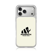 Black mammoth logo Mammoth company iPhone 17 Pro Max Electroplated Silver Case1