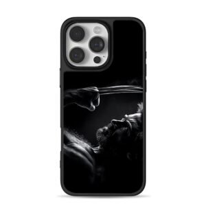 Black Marvel Wolverine claws iPhone 16 Pro Max Black Case