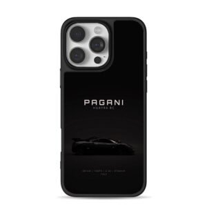 Black Pagani Huayra BC supercar iPhone 16 Pro Max Black Case