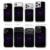 Black Panther purple mask greek key Chris Brown Phone Case Black Electroplated Silver For Iphone 11 To 17
