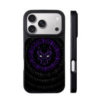Black Panther purple mask greek key iPhone 17 Pro Max Black Case