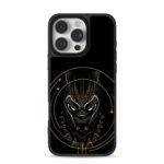 Black Panther tribal gold mask art iPhone 16 Pro Max Black Case