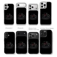 Black red Trek MTB on dark Chris Brown Phone Case Black Electroplated Silver For Iphone 11 To 17