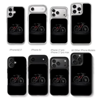 Black red Trek MTB on dark Chris Brown Phone Case Black Electroplated Silver For Iphone 11 To 17