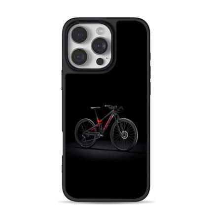 Black red Trek MTB on dark iPhone 16 Pro Max Black Case