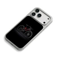 Black red Trek MTB on dark iPhone 17 Pro Max Electroplated Silver Case2