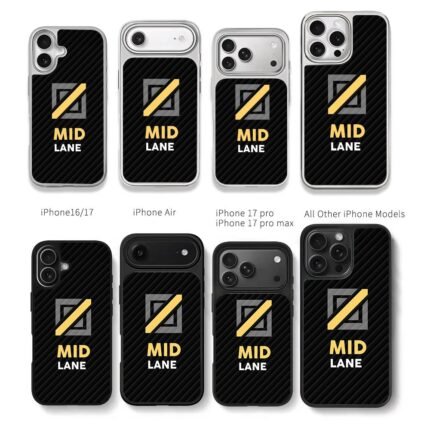 Black striped MID LANE logo text Chris Brown Phone Case Black Electroplated Silver For Iphone 11 To 17