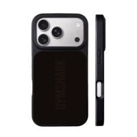 Black vertical Gymshark text iPhone 17 Pro Max Black Case