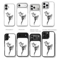 Black white Muay Thai kick art Chris Brown Phone Case Black Electroplated Silver For Iphone 11 To 17