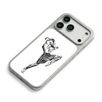 Black white Muay Thai kick art iPhone 17 Pro Max Electroplated Silver Case2