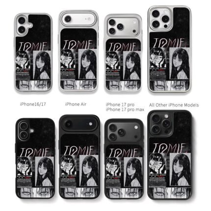 Black white Tomie horror manga art Chris Brown Phone Case Black Electroplated Silver For Iphone 11 To 17