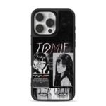 Black white Tomie horror manga art iPhone 16 Pro Max Black Case
