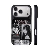 Black white Tomie horror manga art iPhone 17 Pro Max Black Case