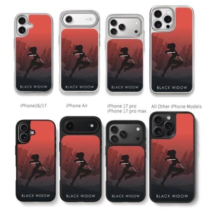 Black Widow batons red city Chris Brown Phone Case Black Electroplated Silver For Iphone 11 To 17