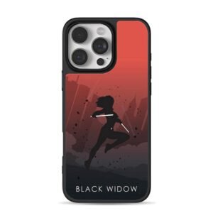 Black Widow batons red city iPhone 16 Pro Max Black Case