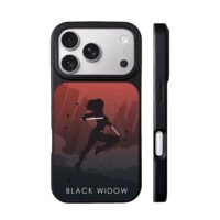 Black Widow batons red city iPhone 17 Pro Max Black Case