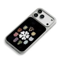 BlackClover knight squad emblems iPhone 17 Pro Max Electroplated Silver Case2