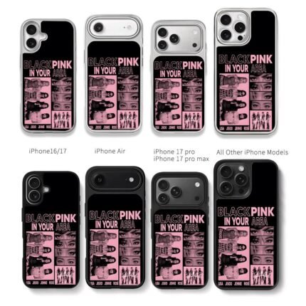 Blackpink member names collage Chris Brown Phone Case Black Electroplated Silver For Iphone 11 To 17