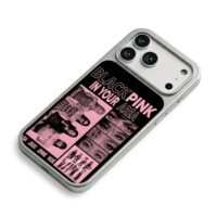 Blackpink member names collage iPhone 17 Pro Max Electroplated Silver Case2