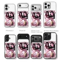 Blackpink pink digital single Chris Brown Phone Case Black Electroplated Silver For Iphone 11 To 17