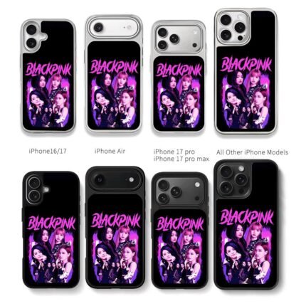 BLACKPINK pink kpop poster Chris Brown Phone Case Black Electroplated Silver For Iphone 11 To 17