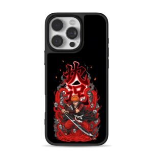 Bleach Ichigo katana skulls iPhone 16 Pro Max Black Case