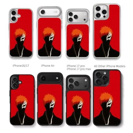 Bleach Ichigo Kurosaki mask art Chris Brown Phone Case Black Electroplated Silver For Iphone 11 To 17