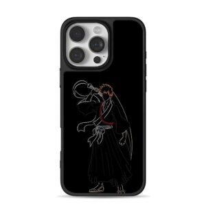 Bleach Ichigo Kurosaki Zangetsu art iPhone 16 Pro Max Black Case
