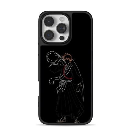 Bleach Ichigo Kurosaki Zangetsu art iPhone 16 Pro Max Black Case