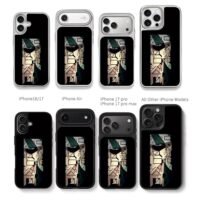 Bleach Kisuke Urahara cut art Chris Brown Phone Case Black Electroplated Silver For Iphone 11 To 17