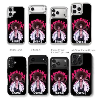 Bleach Kyoraku Shunsui art Chris Brown Phone Case Black Electroplated Silver For Iphone 11 To 17