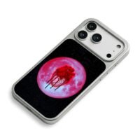 Bleeding heart on blood moon iPhone 17 Pro Max Electroplated Silver Case2