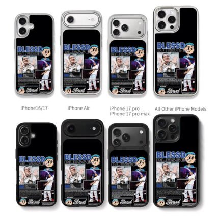 Blessd rapper cartoon photos Chris Brown Phone Case Black Electroplated Silver For Iphone 11 To 17