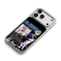 Blessd rapper cartoon photos iPhone 17 Pro Max Electroplated Silver Case2