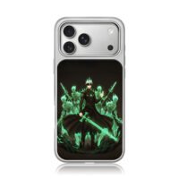 Blind flame swordsman knights iPhone 17 Pro Max Electroplated Silver Case1