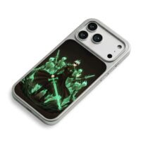 Blind flame swordsman knights iPhone 17 Pro Max Electroplated Silver Case2