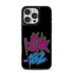 Blink 182 neon street graffiti text art iPhone 16 Pro Max Black Case