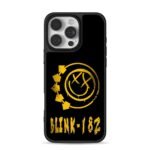 Blink182 yellow smiley arrow band logo iPhone 16 Pro Max Black Case