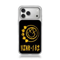 Blink182 yellow smiley arrow band logo iPhone 17 Pro Max Electroplated Silver Case1