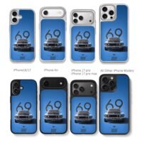 Blue 69 Ford Mustang Boss 302 Chris Brown Phone Case Black Electroplated Silver For Iphone 11 To 17
