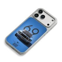Blue 69 Ford Mustang Boss 302 iPhone 17 Pro Max Electroplated Silver Case2