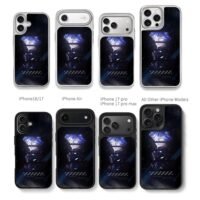 Blue anime boy Akashi dark art Chris Brown Phone Case Black Electroplated Silver For Iphone 11 To 17