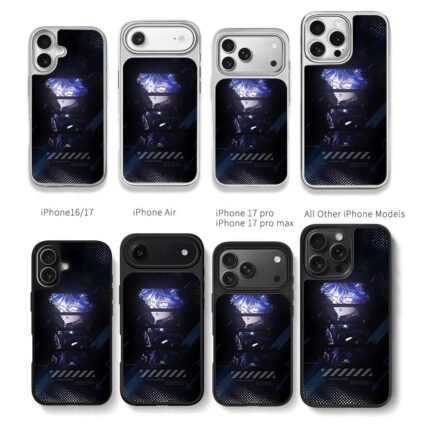 Blue anime boy Akashi dark art Chris Brown Phone Case Black Electroplated Silver For Iphone 11 To 17