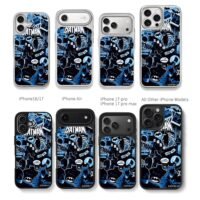 Blue Batman Gotham collage art Chris Brown Phone Case Black Electroplated Silver For Iphone 11 To 17
