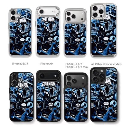 Blue Batman Gotham collage art Chris Brown Phone Case Black Electroplated Silver For Iphone 11 To 17